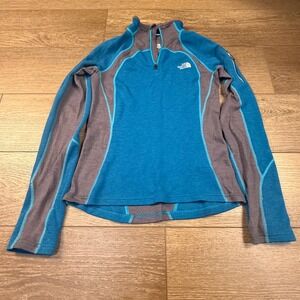 The North Face Women's Blue/Gray Flight Series, Merino Wool Blend Top Size Small